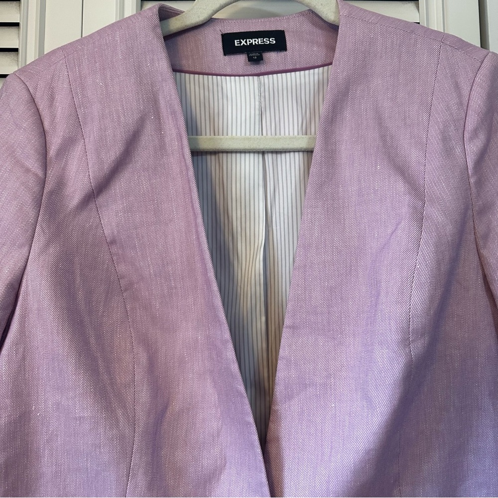 Express Women's Lavender Blazer - Picture 6 of 9